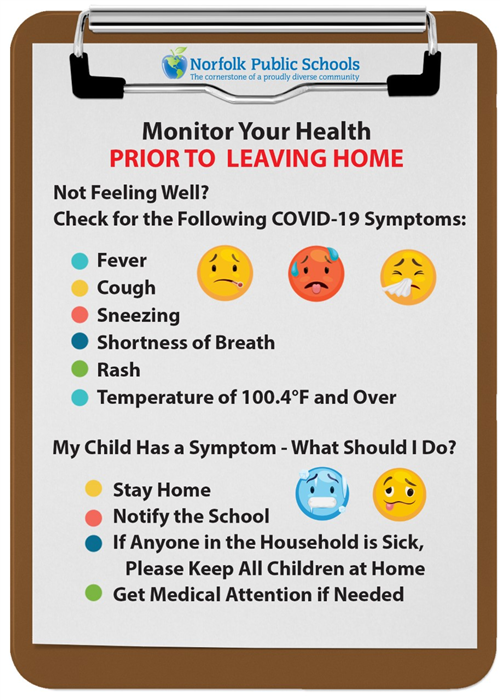  MONITORING HEALTH PRIOR TO LEAVING HOME